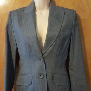 Grey pinstripe suit